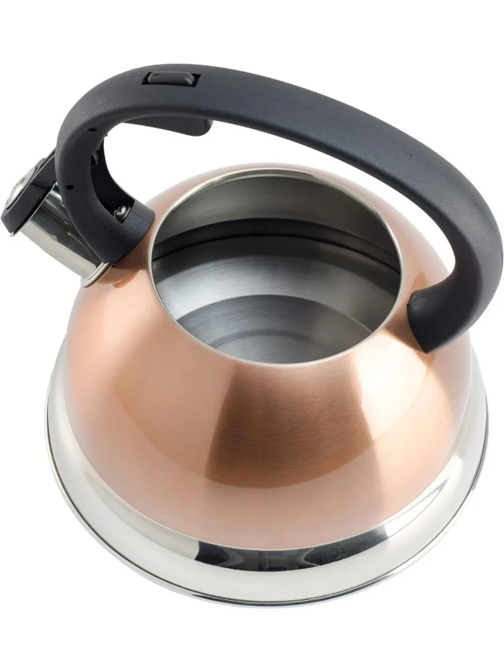 Copper Kitchen Whistling Tea Kettle 1.75-QT Stainless Steel Stove-Top Tea pot